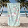 Towel Textile H-HelloS-ES Bathrobe Beach Quick-Drying Fresh K-KittyS-ES Lightweight Green Portable Camping SRO Swim Pool Travel