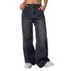 Greciilooks Regular Pant Baggy High Rise Bell Bottom Jeans For Women (GlDj3 Dark