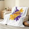 Los Angeles Lakers Print Flannel Blanket, High quality Comfortable for All Seasons, Home Decor, Warmth and Comfort, Perfect for Christmas Gifts
