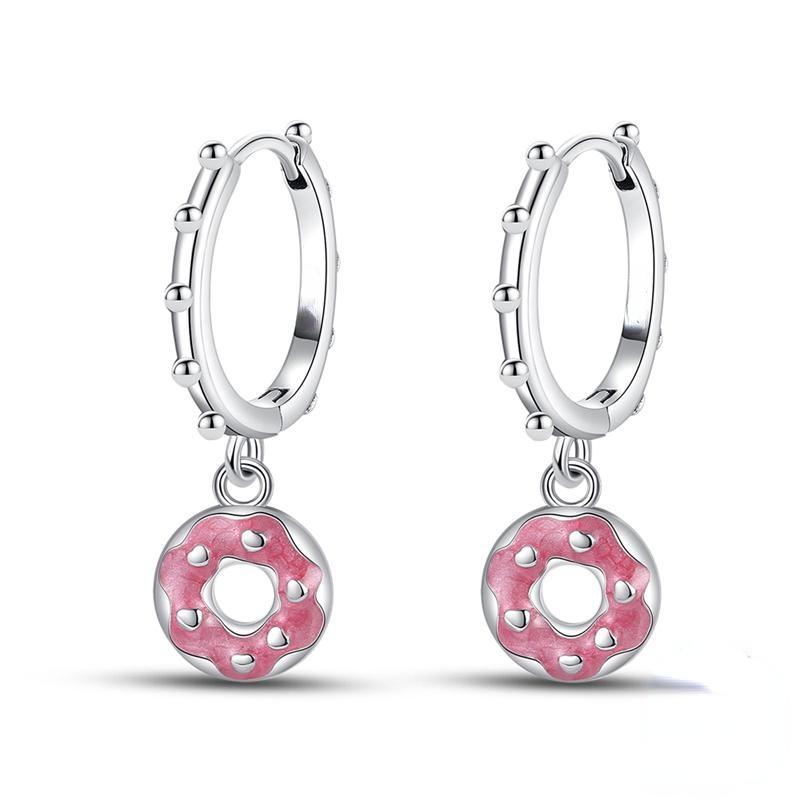 

Сладкие серьги-пончики с пряжкой для женщин, гипоаллергенные украшения