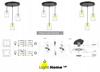 MODERN CEILING HANGING LAMP BLACK LED LAMP