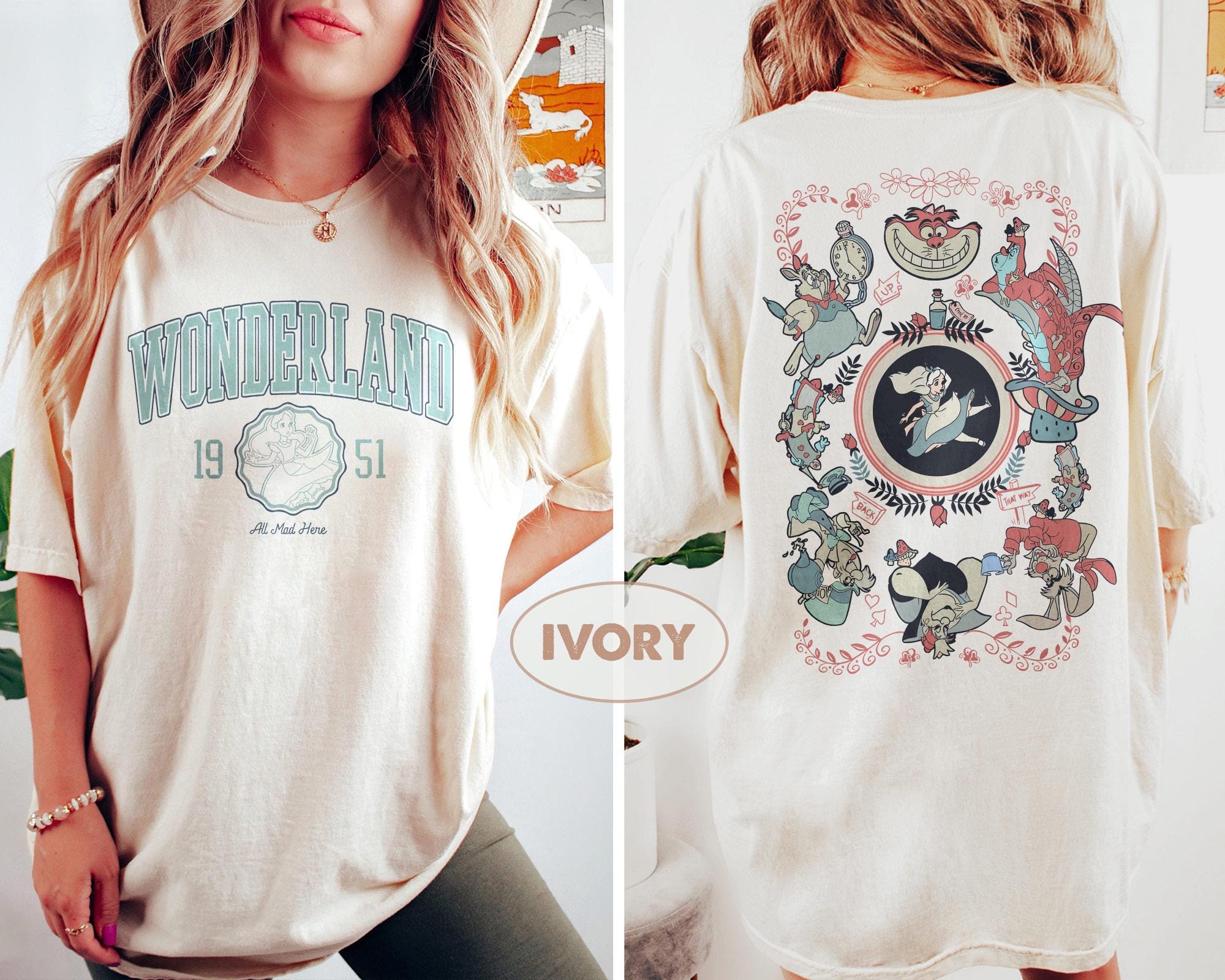 Retro Alice in Wonderland Shirt Princess Alice Shirt Vintage 90s Disneyland Shirt Adventures in Wonderland S