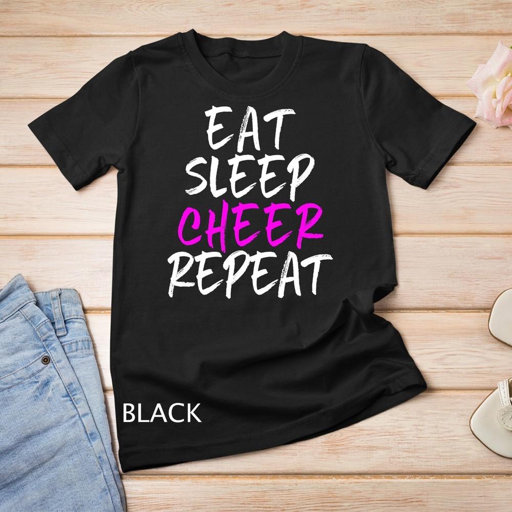 Eat Sleep Cheer Repeat Cheerleading Cheerleader Gift Unisex T-shirt