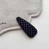 Versatile Black & White Polka Dot Triangle Hair Clip for Side Bangs & Forehead