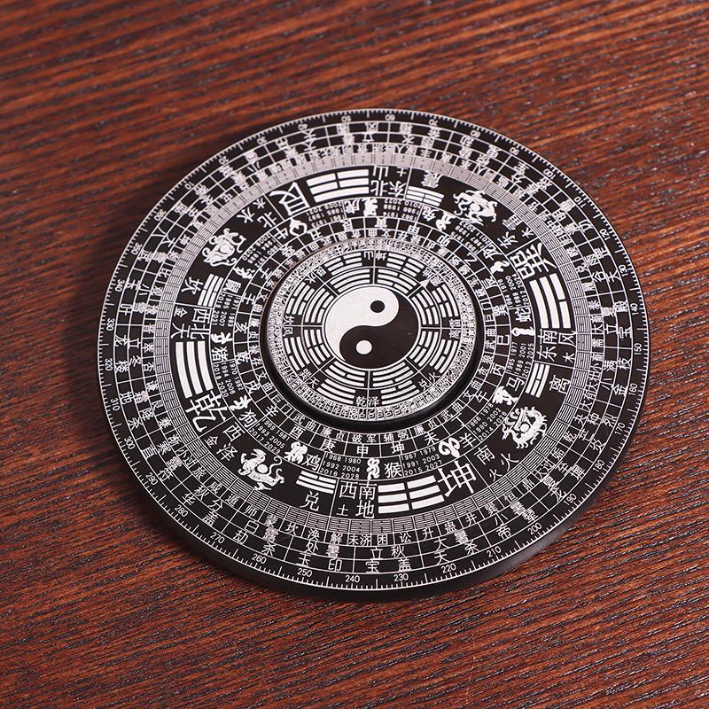 Chinesischer Tai Chi Bagua Drehbarer Feng Shui Kompass Aluminiumlegierung Chinesische Meisterbedarf Glück Segen Heimdekor Ornamente