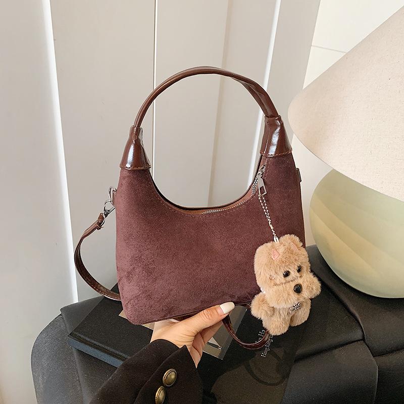 Dumpling Bag 2025 New Autumn and Winter Women's Bag High-end Suede Large Capacity Shoulder Messenger Bag Portable Tote