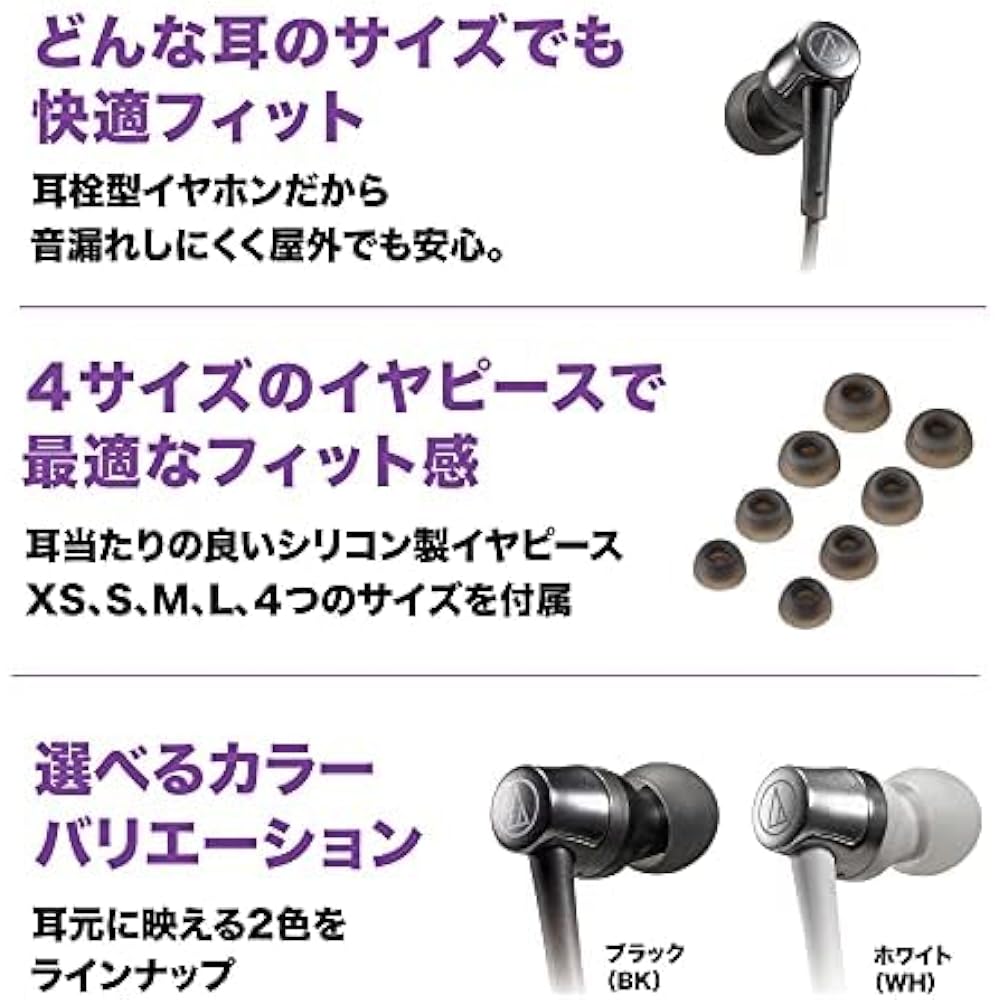 Audio-Technica ATH-CKD3C RD Earphones with Mic USB Type-C Wired 1.2m Canal Type Telework Telecomm...