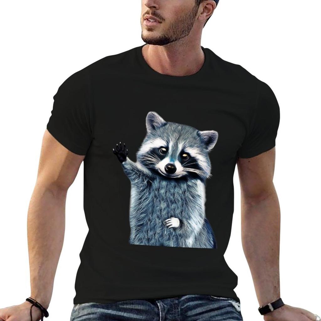 Raccoon Shirt-Cool Nature Raccoon Tee Cute Raccoon T-Shirt printed t shirts for man anime tshir