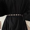 Elegant And Sleek Metal Waist Chain With Rhinestones Perfect For Womens Fashion Outfits