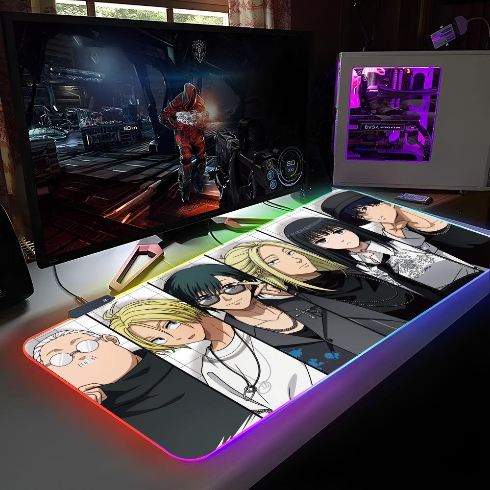 T-Taro S-Sakamoto-S Mouse Pad RGB Backlit Mouse Pad Laptop Mouse Pad Laptop Gamer Computer Desk Gaming Accessories