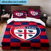 3PCS Football Cagliari Design Bedding Set,Including 1pc Duvet Cover And 2pcs Pillowcases Perfect for Bedroom, Dormitory, Fan Christmas gift