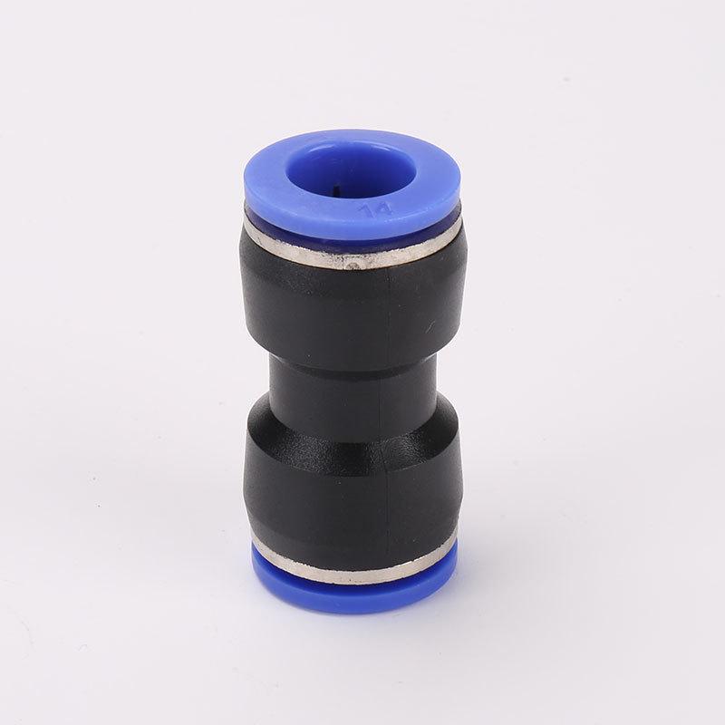 PG Trachea Pneumatic Quick Connector, Straight Plastic Reducing Coupling (Sizes: 6-4, 8-6, 10-8, 12).