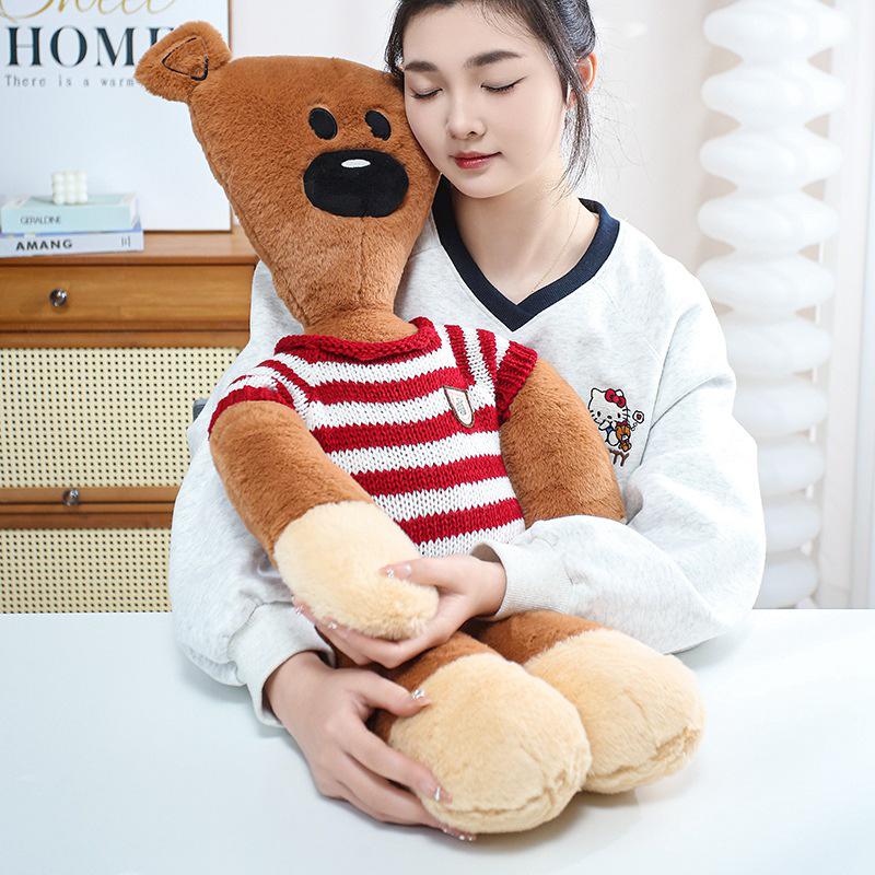 Adorable Mr. Bear Plush Doll - Large Creative Plush Toy Cushion for Kids