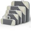 5PCS Compression Packing Cubes, Mesh Travel Packing Cubes for Suitcases, Lightweight Organizers Bag Set for Travel Essentials