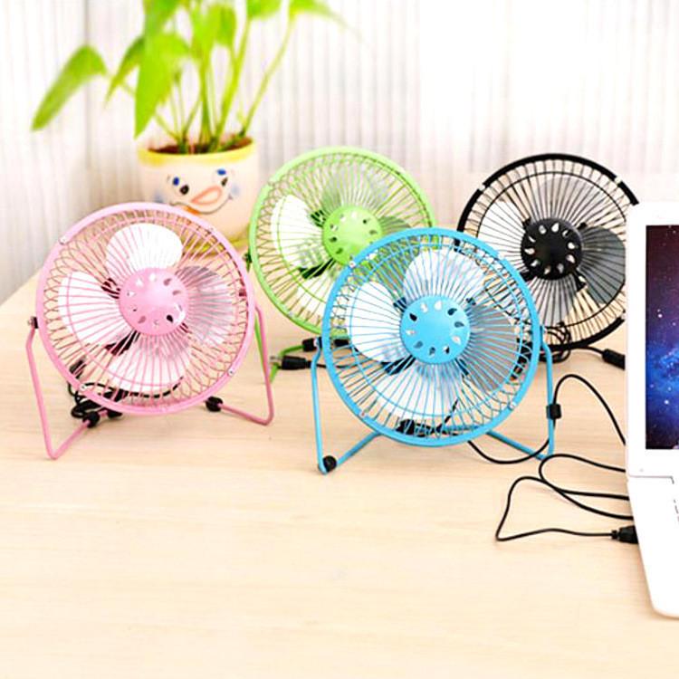 Stylish Usb Small Fan With Aluminum Blades For Quiet Desktop Office Use