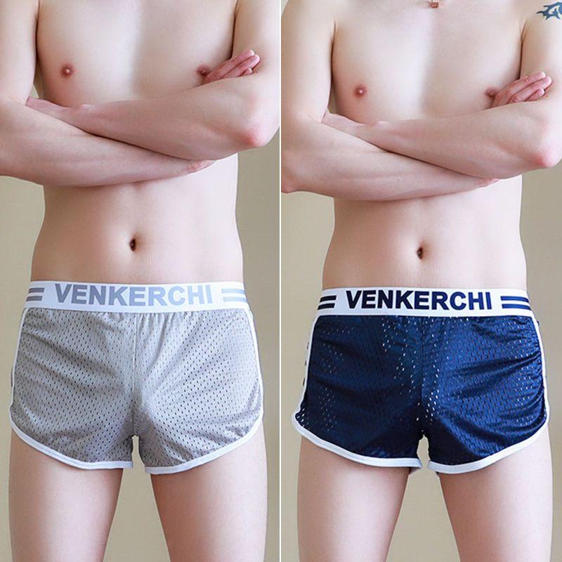 Ice Silk Men's Underwear Loose Aloha Pants Summer Ice Breathable Youth Large Size Boxer Shorts Personality Trend Shorts