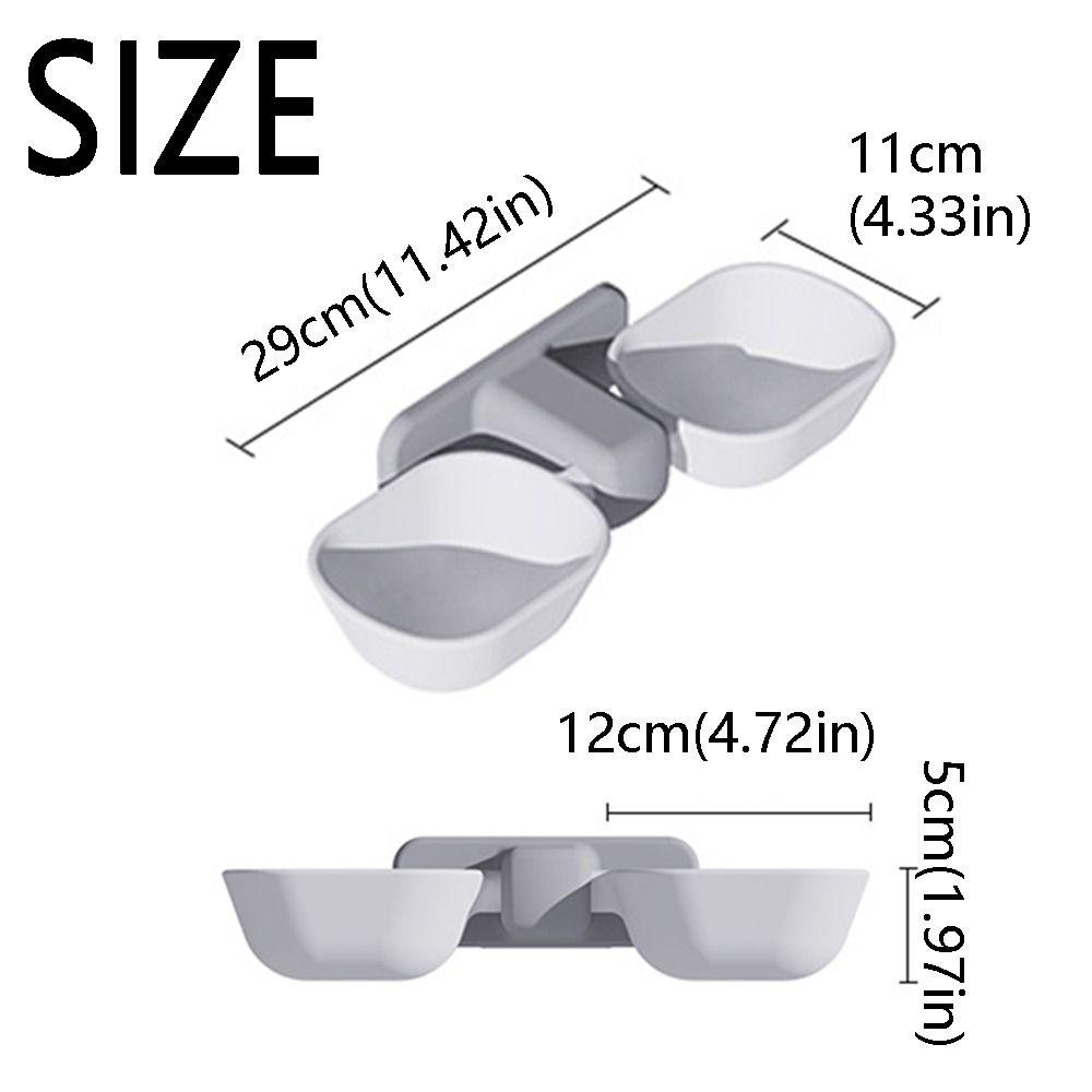 Cute Pet Feeding Bowl Detachable Hanging Cat Food Container Double Bowl Adjustable Height Dog Food Basin Pet Accessories