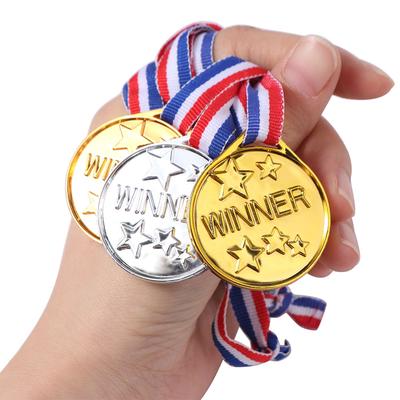 Winner Reward Gold Silver Bronze Medals Sports Game Dancing Children's Award Medals Swimming Running Plastic Competition Prizes
