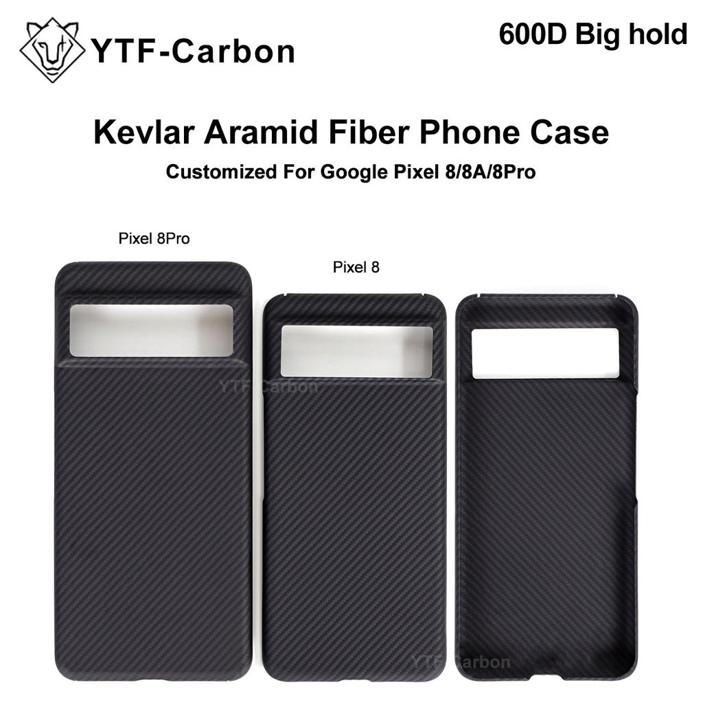 YTF-Carbon Kevlar Aramid Fiber Phone Case For Google Pixel 8 8 Pro Aramid Fiber Carbon Magnetic Kevlar Magsafe Thin Light Premiu