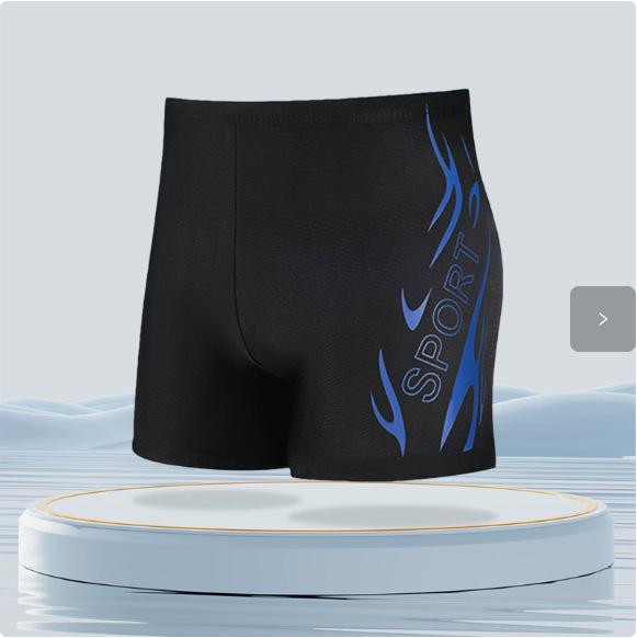 2026 Men's Quick-Dry Square Leg Swim Trunks - High-End, Anti-Embarrassment Professional Swimwear.
