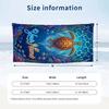 Oceanic Serenity 3 Theme Quick Dry Beach Towel Custom Name Text Print Large Sand Resistant Towel Beach Vacation