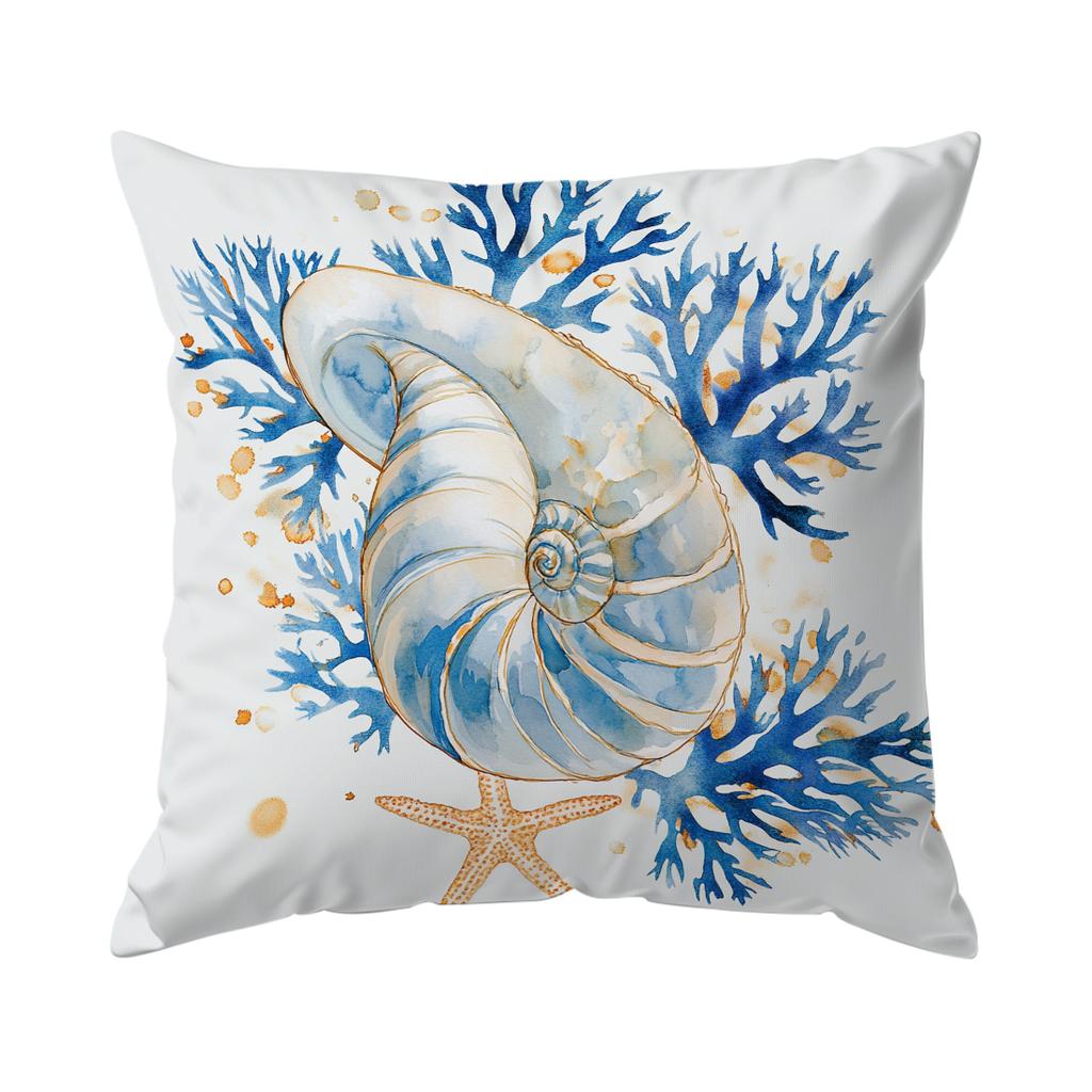 Shell Like Organisms Pillowcase Printed Polyester 40/45/50cm Throw Pillowcover Decorative Sofa Cushion Pillowslip Home Decor