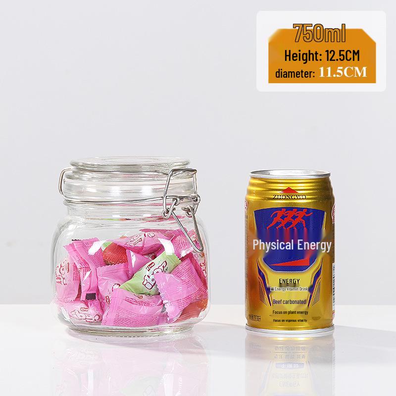 Stainless Steel Lid Glass Storage Jar for Tea, Food, Jam, and Honey