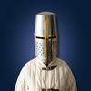 Medieval Crusader Knight Helmet Steel Brass Armor for LARP, Cosplay Viking Helmet Gift for Collectors