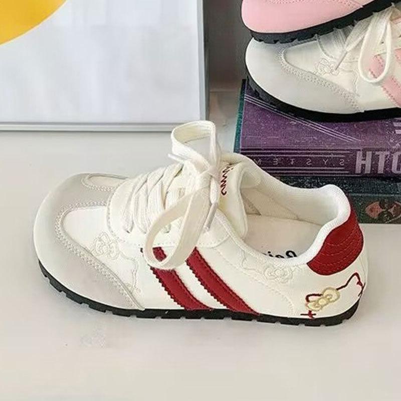 Ugly cute German training board shoes women's pink spring new chic niche design round head student ballet Forrest Gump