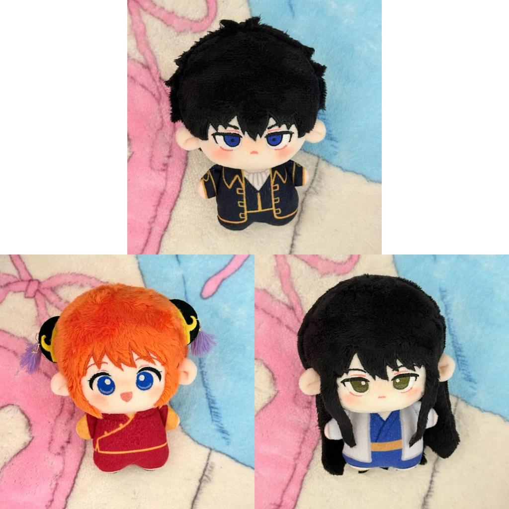 Gintama Katsura Kotarou Sakata Gintoki Plush Keychain 10cm Cartoon Collectible Toy For Fans