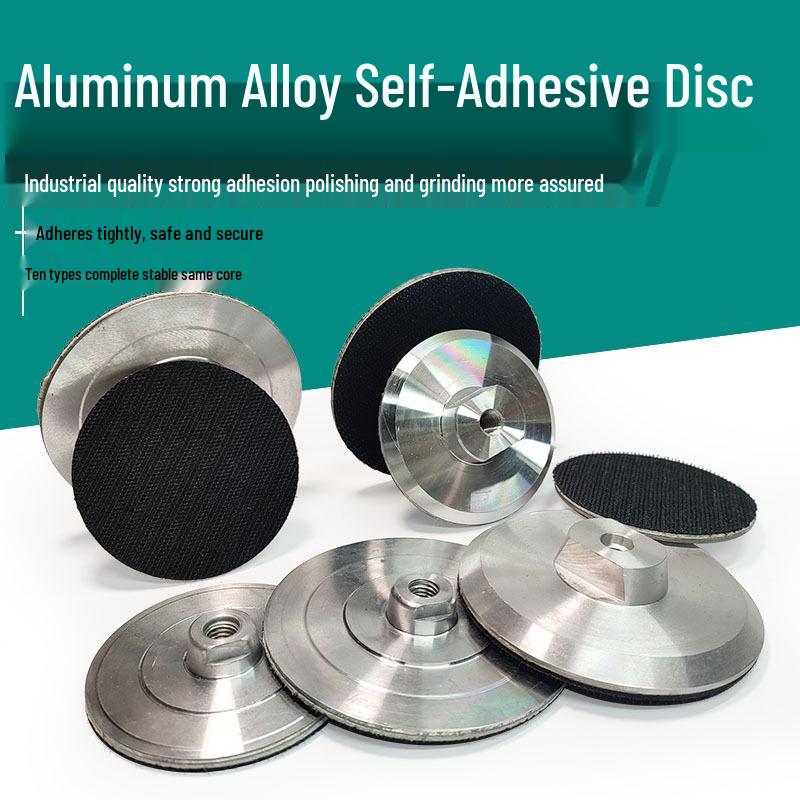 Self-Adhesive Stone Polishing Pad for Angle Grinders, Aluminum Alloy Disc with Water/Dry Grinding Capability and Sandpaper Suction Cup.