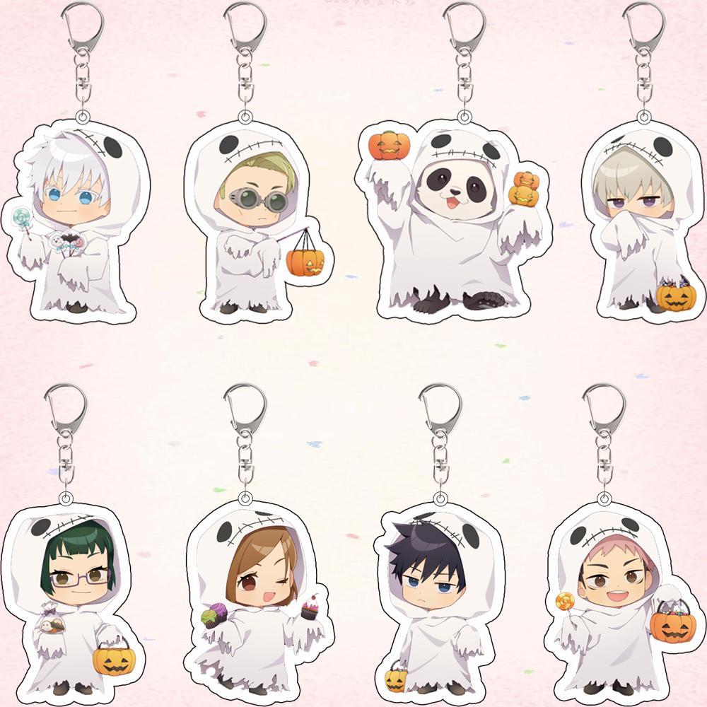 For Jujutsu Kaisen Itadori Yuji Fushiguro Megumi Kugisaki Nobara Gojo Satoru Nanami Kento Acrylic Lovely Keychain Backpack Pendant