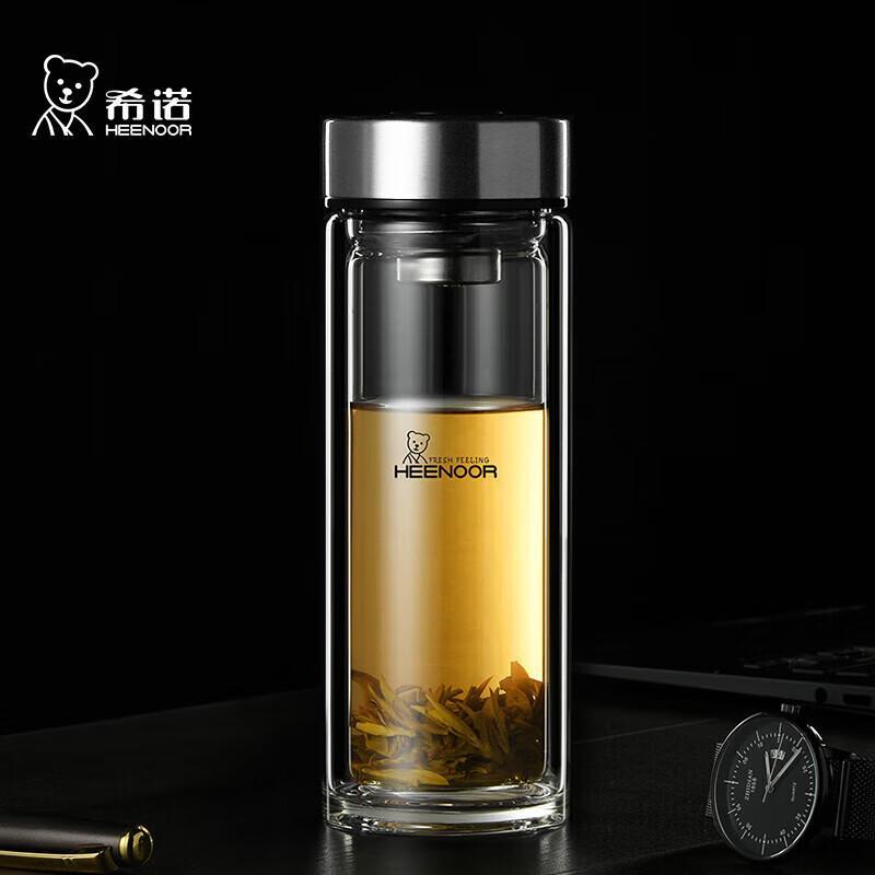 

Heenoor Double-Layer Glass Tea Infuser Bottle