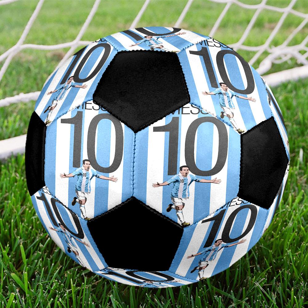 1pc Messi Soccer Ball Size 5 Indoor Soccer Ball Fashion Colorful Backyard Game - Great For Sports Fans Gift HE77
