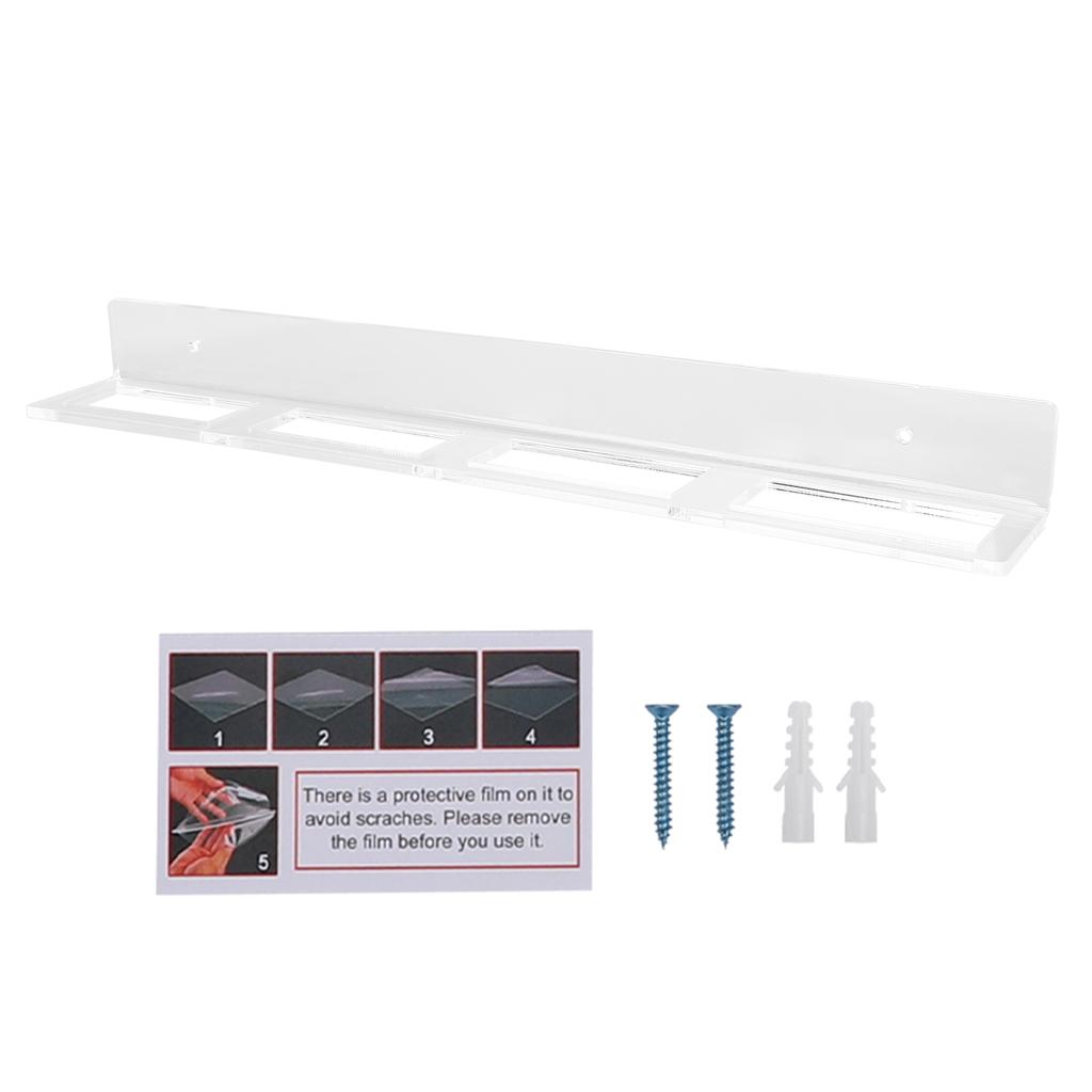 Hockey Stick Wall Mount Acrylic Display Stand Holds 4 Ice Hockey Pucks 4mm Thick Wall Hook Storage Rack