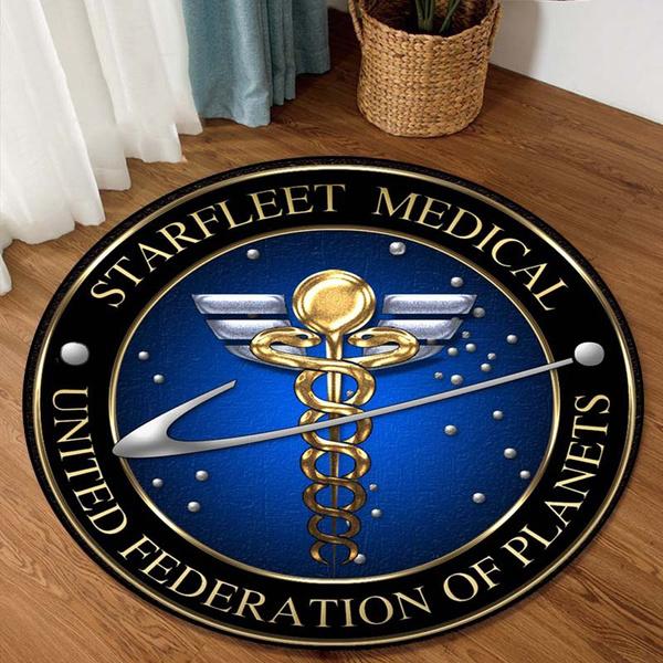 Star Trek kerek szőnyeg Dekoratív nappali szőnyeg ajtószőnyeg Ajándék lakberendezési szőnyegek nappaliba