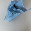 Blue linen mini bag