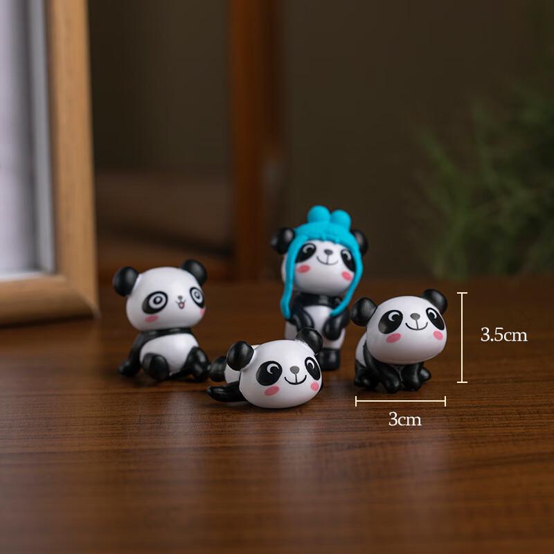 

OLOMM Creative Panda Car Dashboard Ornament 8-Piece Set
