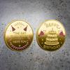 Birthday gold-plated commemorative coins, happy birthday, Blessings, wishes come true, lucky coins, commemorative medals