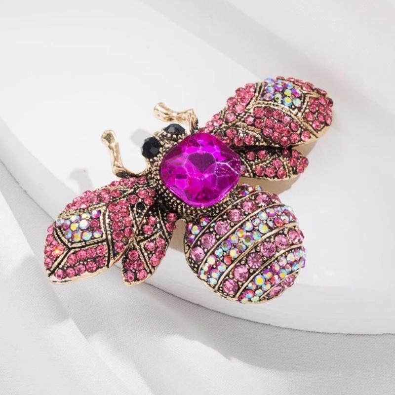 Crystal Bee Badges Pins for Women Men Fashion Unisex Clothing Insect Series Classic Brooches Corsage Lapel Pin
