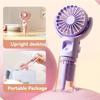 Portable Water Mist Fan Mini Handheld Fan USB Charging 4 Speeds Hanging Neck Spray Fans Portable Personal Hand Held Small Fan