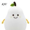 USB Charging Night Light Pear Silicone Light, Touch Rechargeable Tapping Bedside Lamp, Lamp Cute Warm Atmosphere Nursery Unique Gift for Friends
