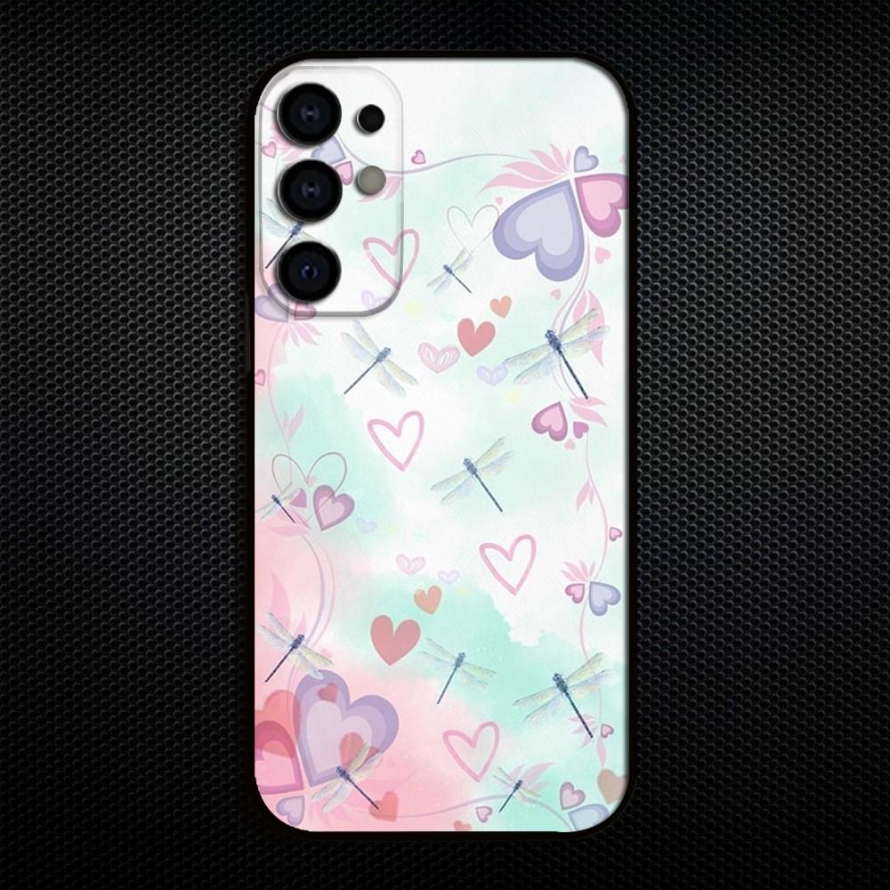 Heart Pattern Phone Case For Samsung S25/S24/S23/S22/S21/S20/Plus,Fe,Lite/Others Black Cover