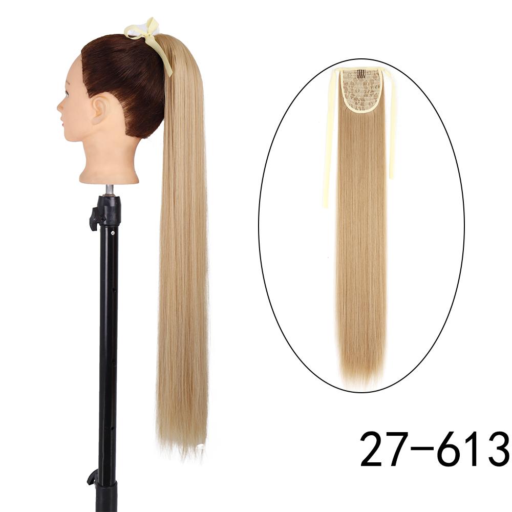 MERISIHAIR Hosszú, egyenes csokornyakkendő lófarok kapcsos hajhosszabbító 55 85 cm természetes fekete barna szintetikus zsurló nőknek