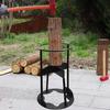 Divisor de madera de metal de alta resistencia, divisor de troncos de acero con alto contenido de carbono, divisor manual de leña, cuña para acampar al aire libre, herramienta portátil para dividir leña