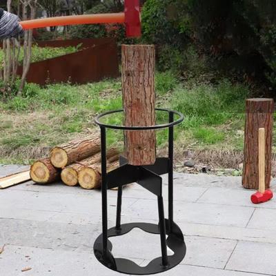 Metal Wood Splitter Heavy Duty High Carbon Steel Log Splitter Manual Kindling Splitter Wedge Outdoor Camping Cooking Portable Firewood Splitting Tool