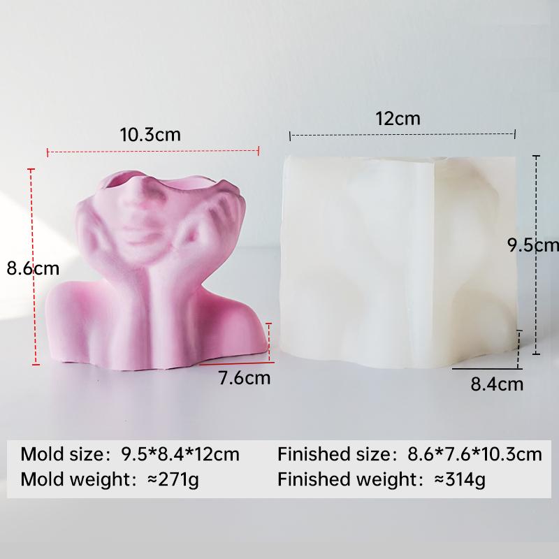 

Форма для скульптуры Гипсовая роспись Цветочный горшок Силиконовая форма Сделай сам Смешанная глина Гипс Садовые формы для кашпо Домашний декор Форма для вазы