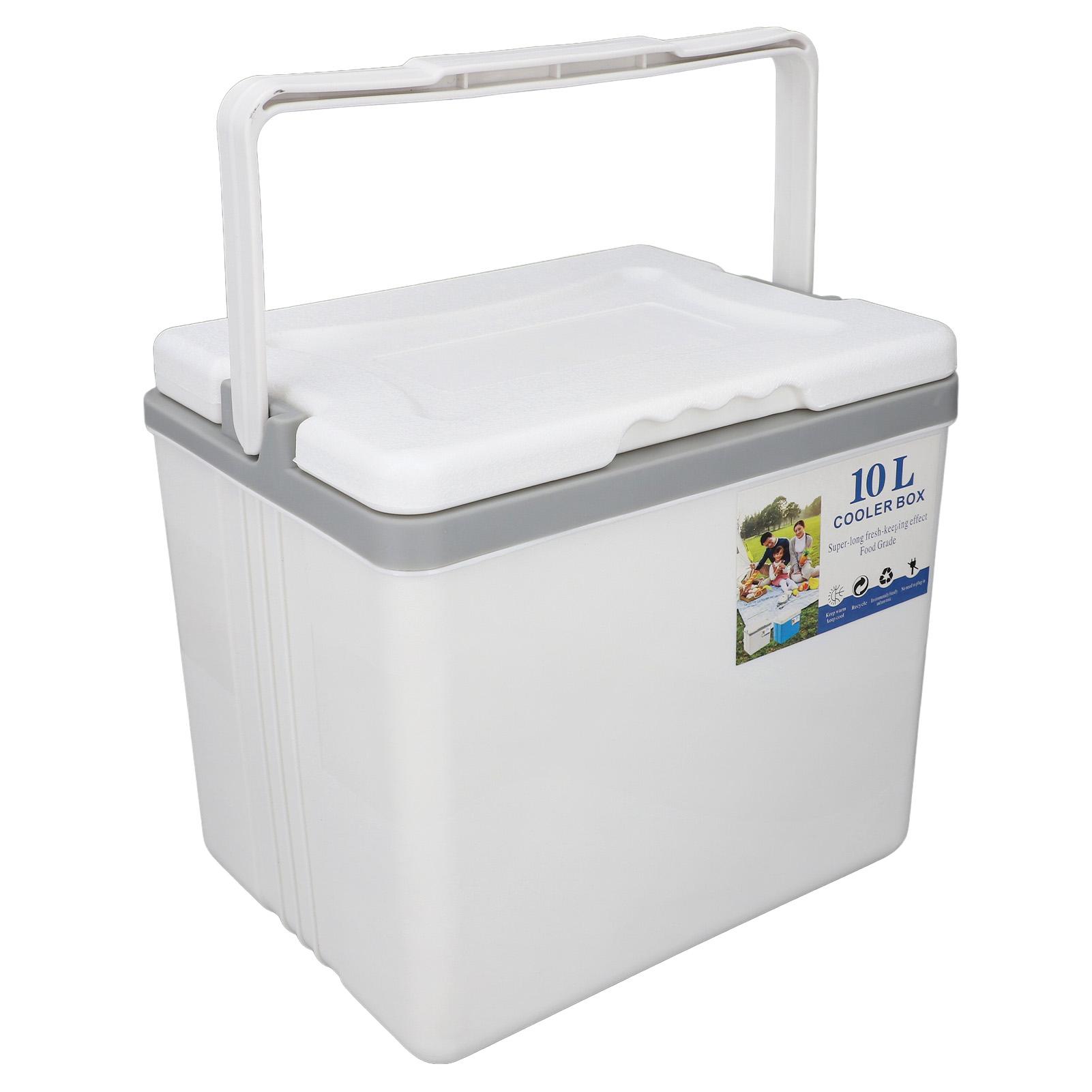 

Cooler Box 10L EPS Highly Efficient with Handle Insulated Cooler for Camping Picnic Fishing Commercial Use White белый