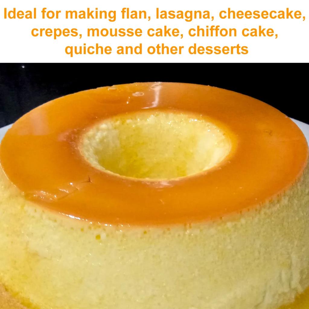 Flan Pan Mold Round Cake Baking Flan Maker 1.5QT Flan Mold Set Stainless Steel Cheesecake Pans for Chocolate Kitchen Supplies