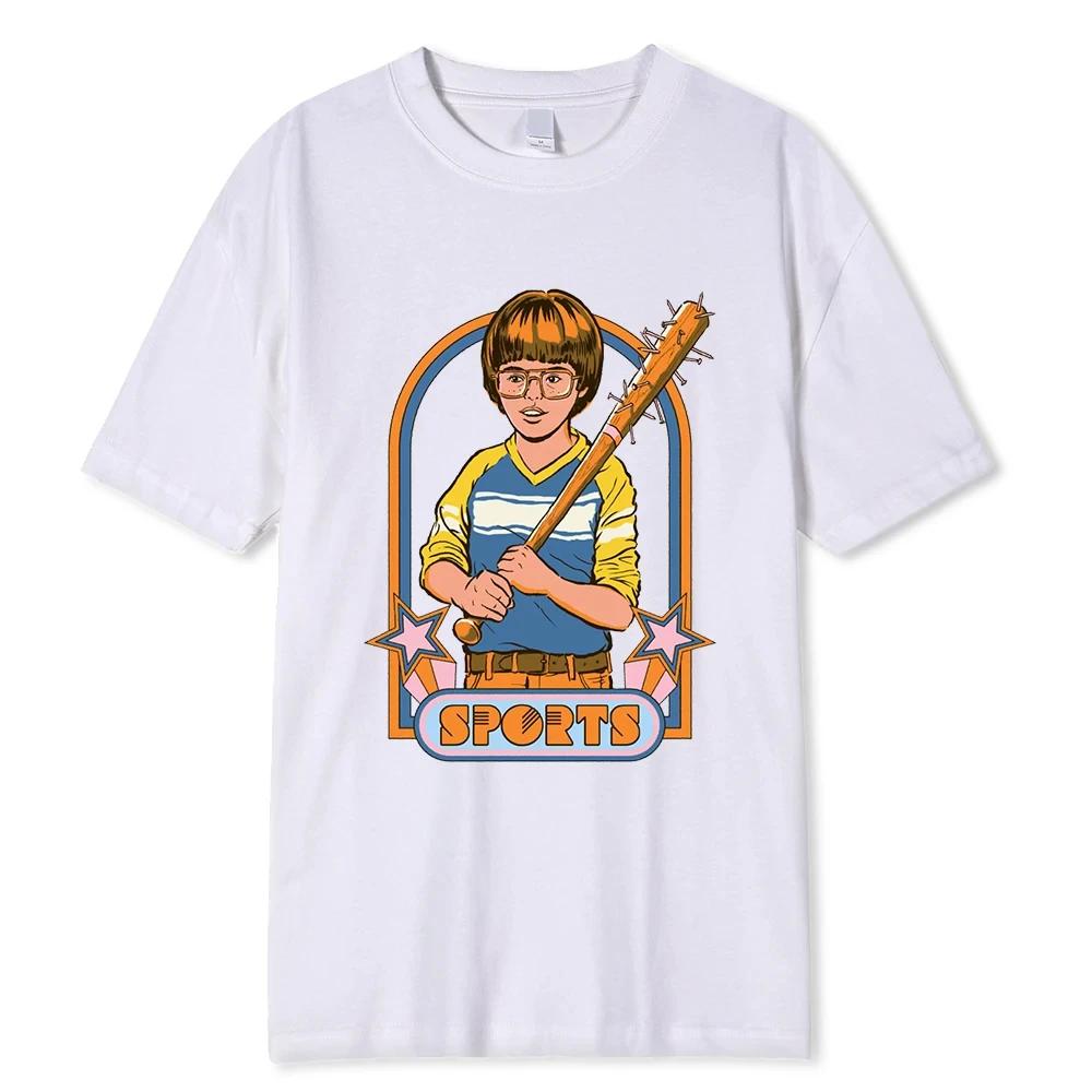 

Серия комиксов ужасов «Клоуны — забавные сказки на ночь» Мужские футболки Хлопковая одежда с круглым вырезом Футболка Дышащая уличная 3XL